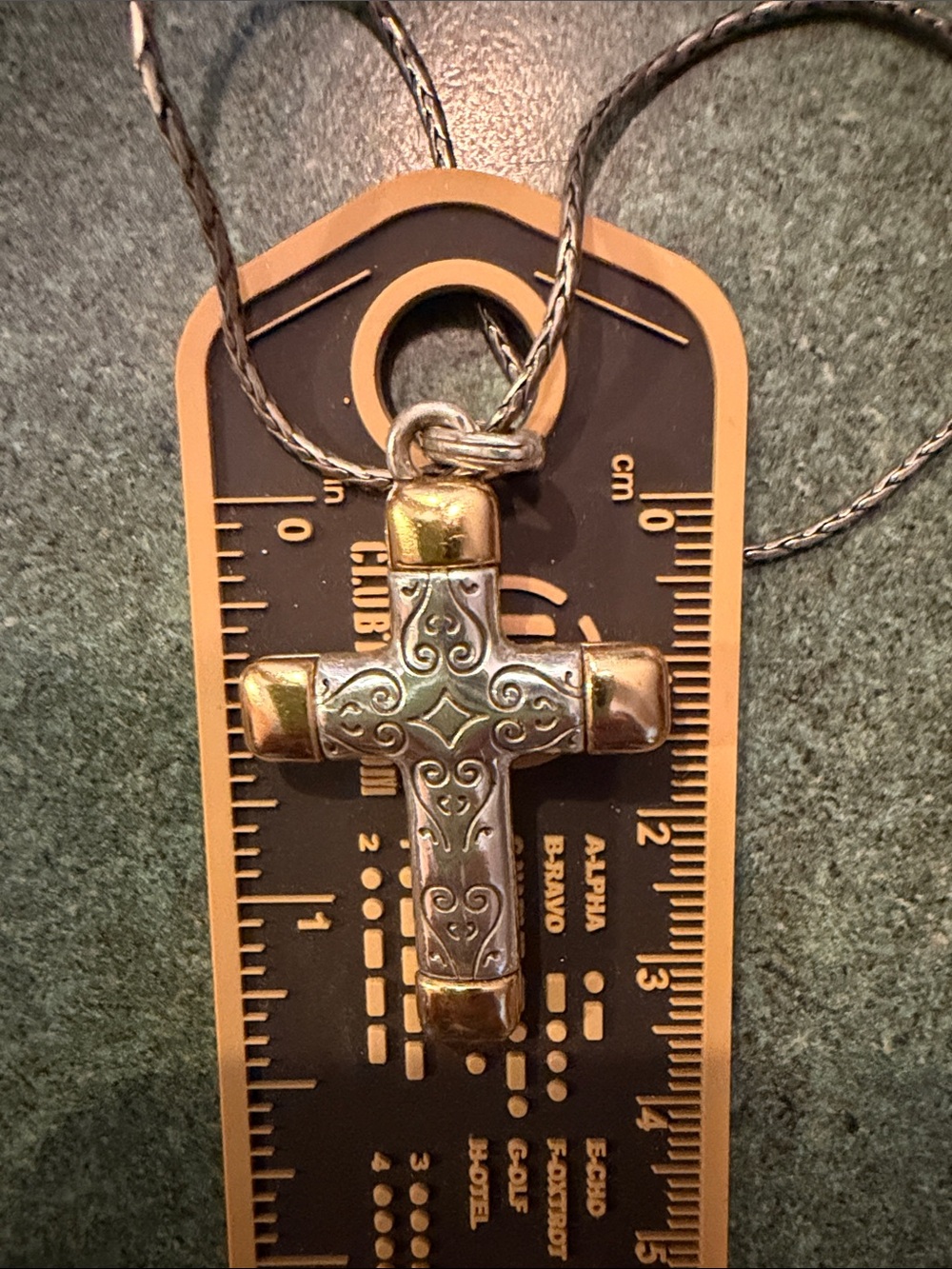 Brighton Gold-Tone resersable Cross Pendant Necklace - Picture 8 of 8